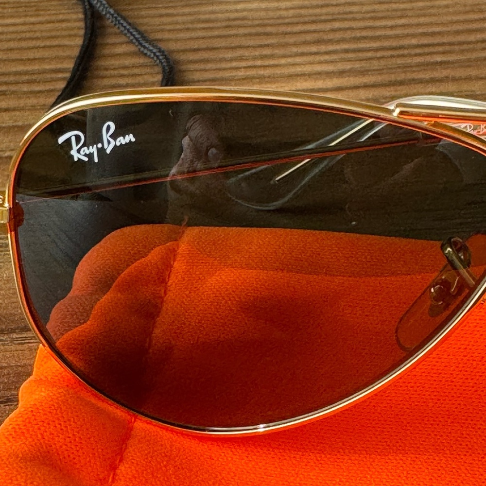 Ray Ban Junior Aviators 5106 Arista Dark green/Gold NWT - Picture 3 of 15